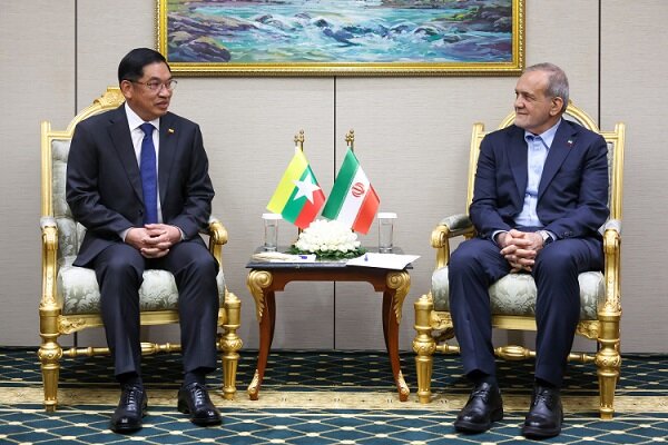 پزشکیان:تصویر روشنی از ظرفیت‌های همکاری میان ایران و میانمار وجود دارد