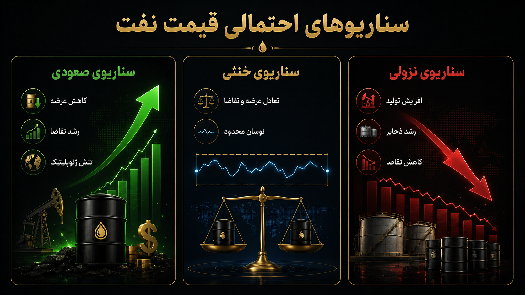 سناریوهای احتمالی قیمت نفت