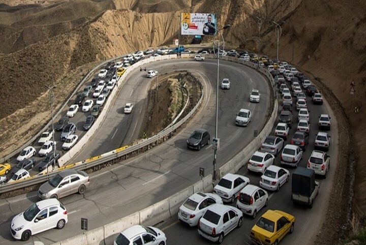 ترافیک سنگین در جادههای شمال ترافیک سنگین در جادههای شمال